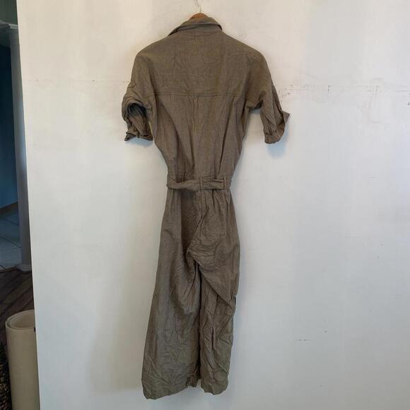 EVOLVERIE brown cotton utilitarian work wear jumpsuit - Picture 4 of 7